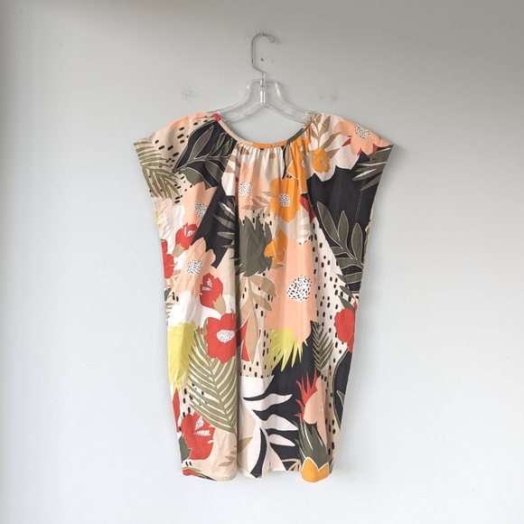 LOFT Paradise Tropical Print Flutter Sleeve Top - Picture 8 of 9